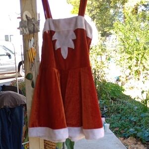 Women's Festive Red and White Dress